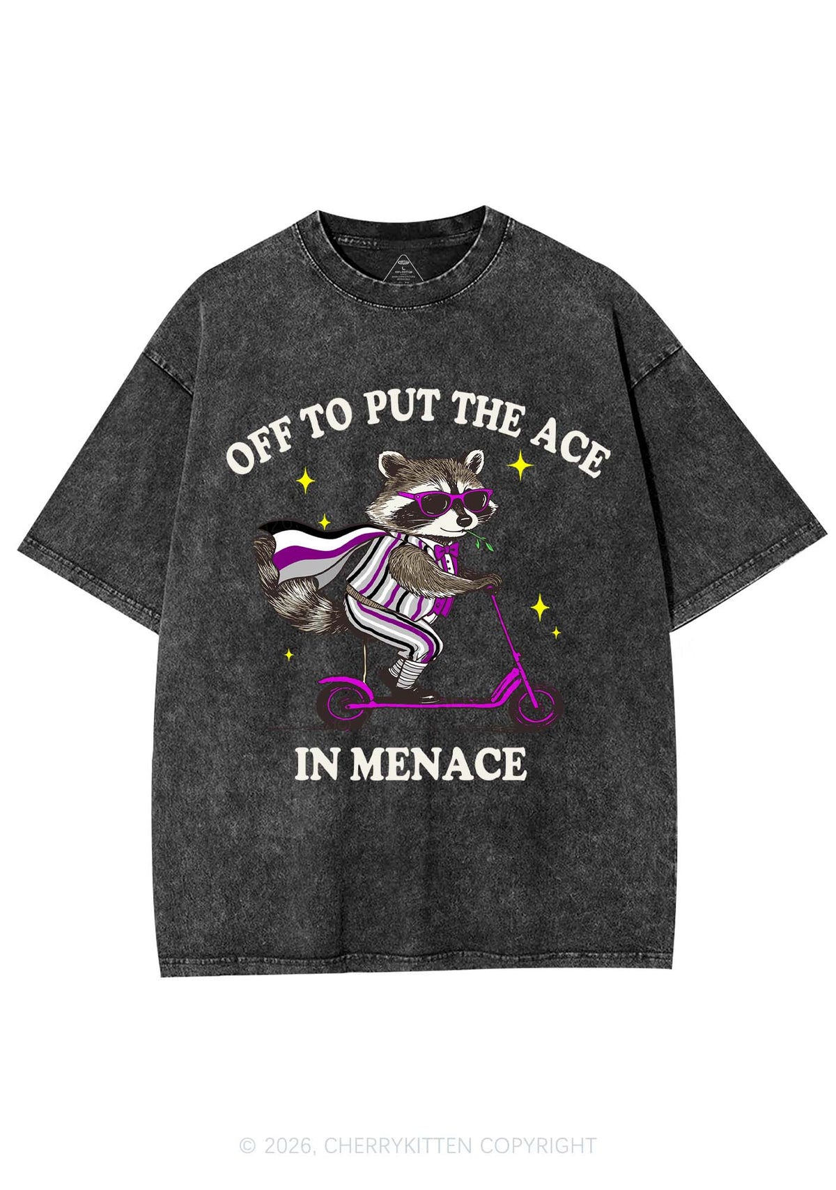 Put The Ace In Menace Pride Y2K Shirts Washed Tee Cherrykitten