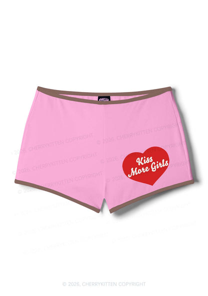 Kiss More Girls Pride Y2K Booty Shorts Cherrykitten