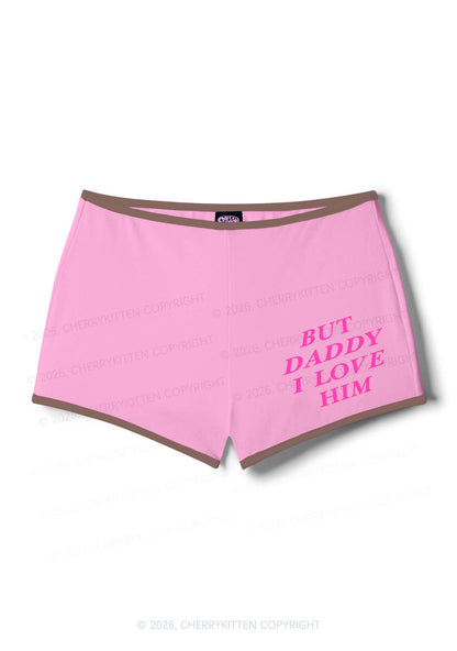 But Daddy I Love Him Pride Y2K Booty Shorts Cherrykitten