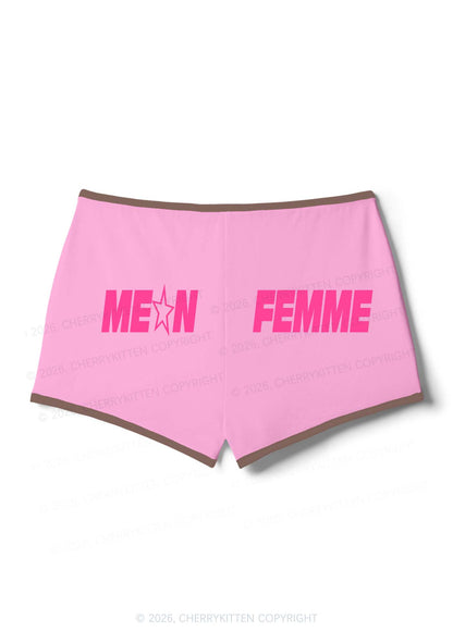 Mean Femme Pride Y2K Booty Shorts Cherrykitten