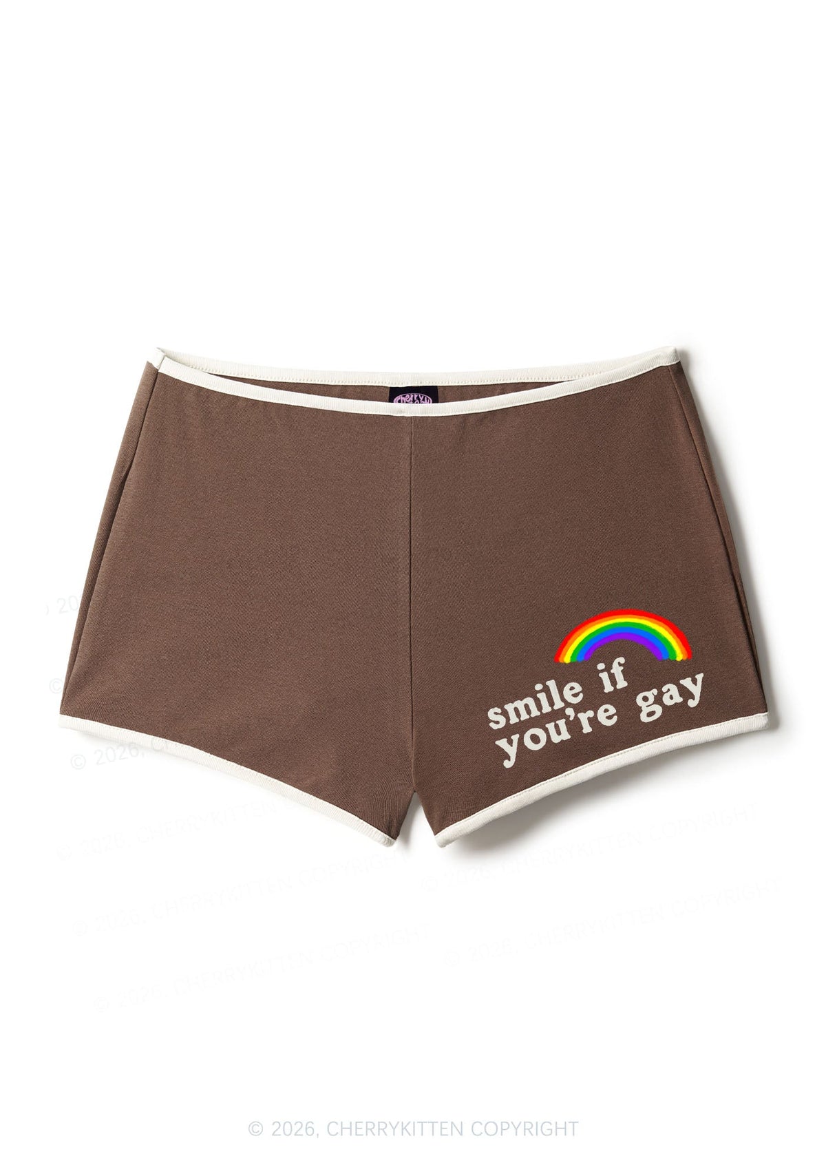If You Are Gay Pride Y2K Booty Shorts Cherrykitten