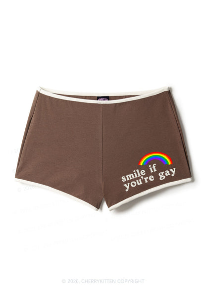 If You Are Gay Pride Y2K Booty Shorts Cherrykitten
