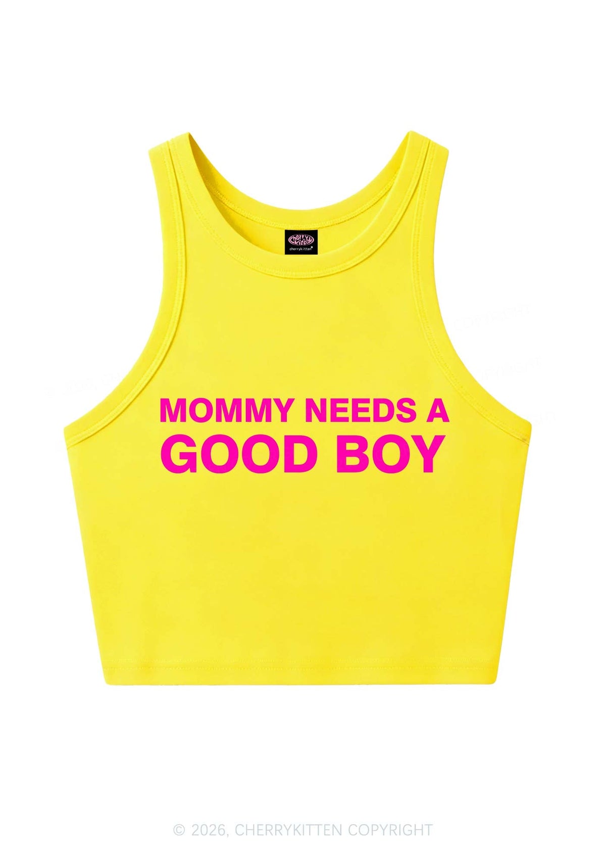 Mommy Needs A Good Boy Y2K Crop Tank Top Cherrykitten