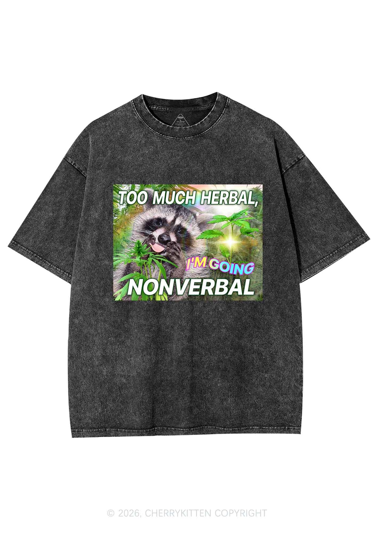Im Going Nonverbal Y2K Shirts Washed Tee Cherrykitten