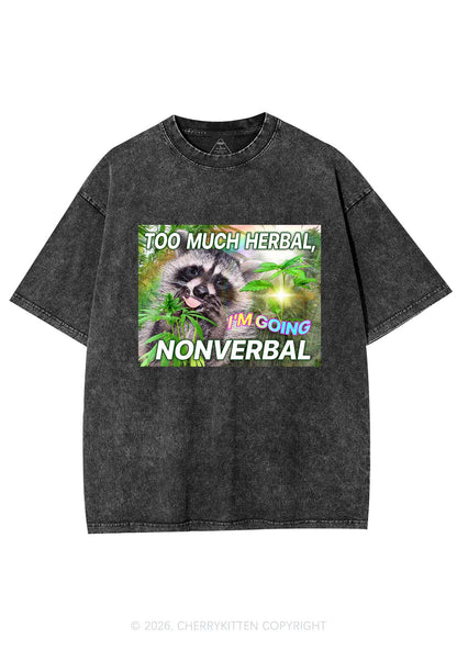 Im Going Nonverbal Y2K Shirts Washed Tee Cherrykitten