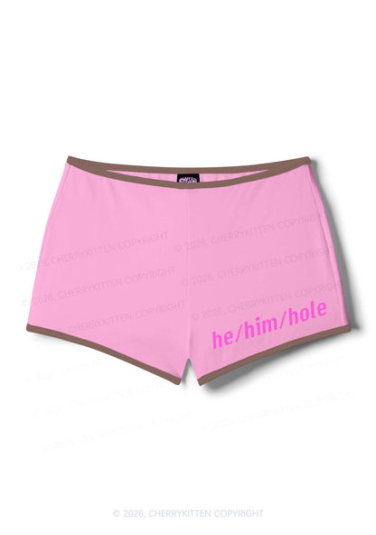 He Him Hole Pride Y2K Booty Shorts Cherrykitten