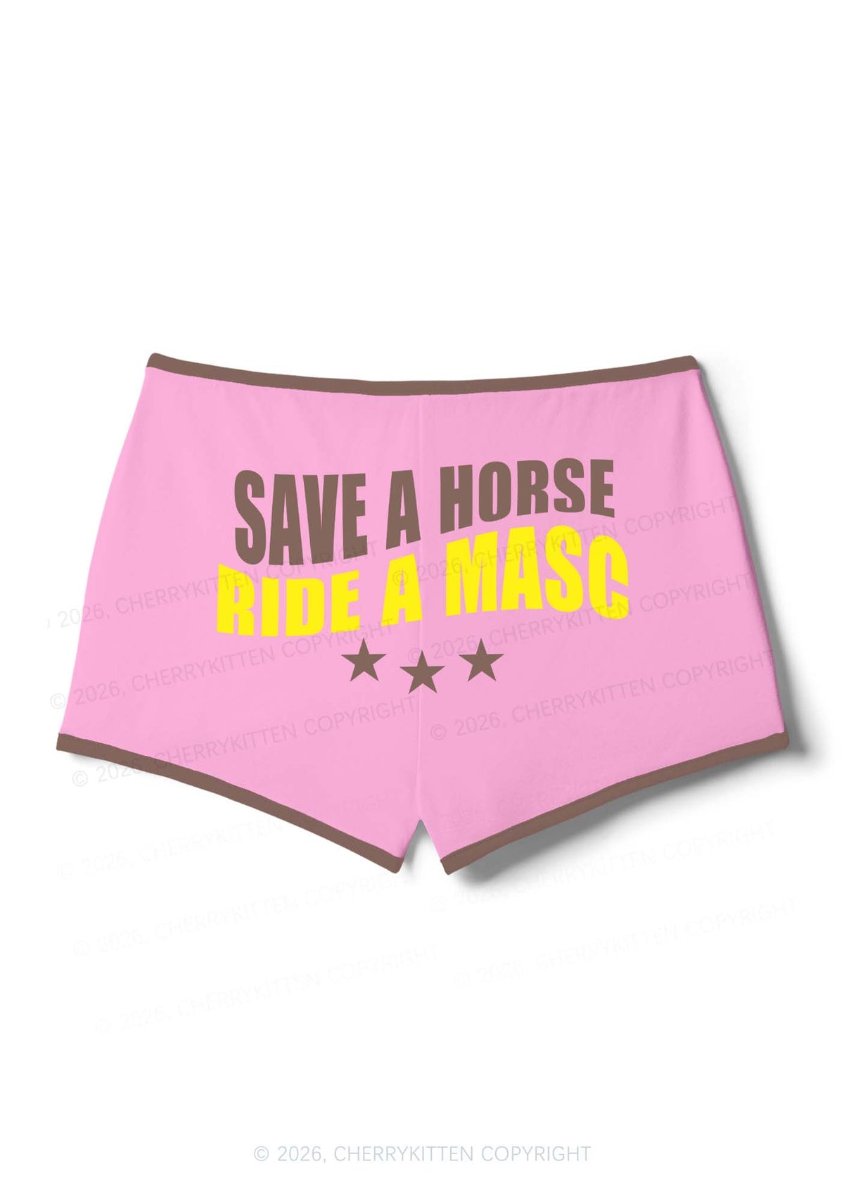 Save Horse Ride Masc Pride Y2K Booty Shorts Cherrykitten