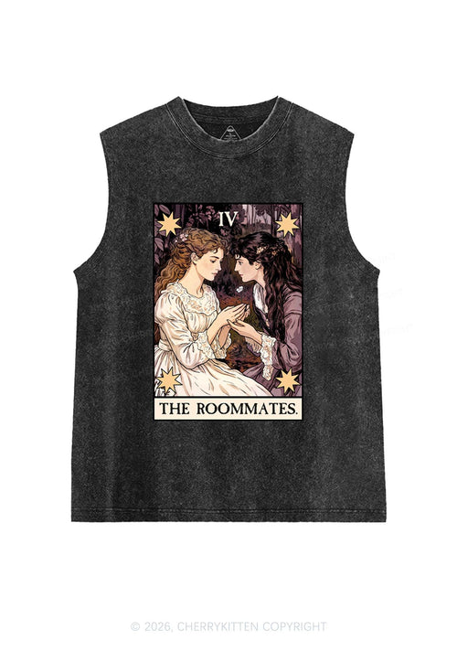 The Roommates Stars Tarot Pride Y2K Washed Muscle Tank Cherrykitten