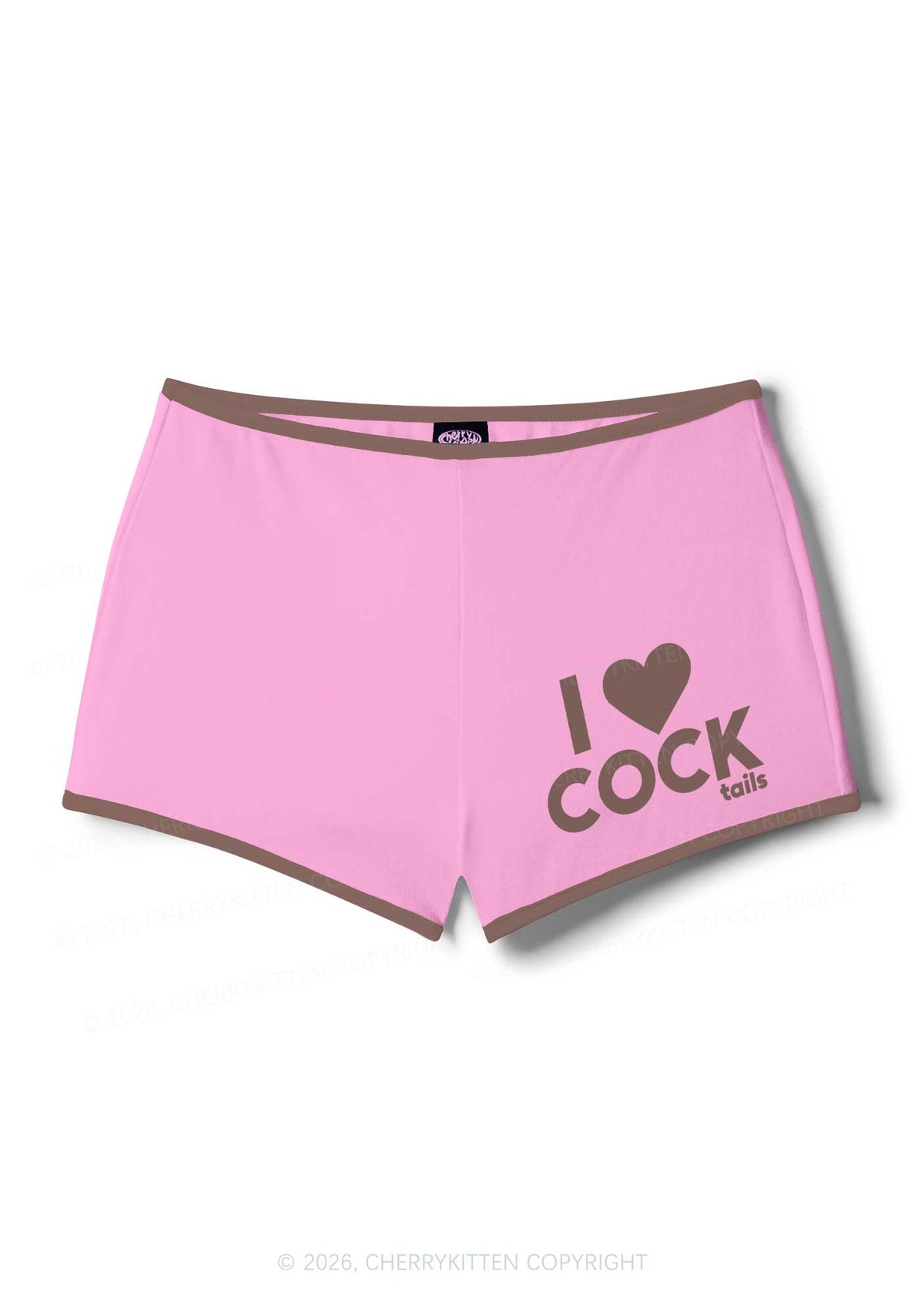 I Love Cocktails Y2K Booty Shorts Cherrykitten