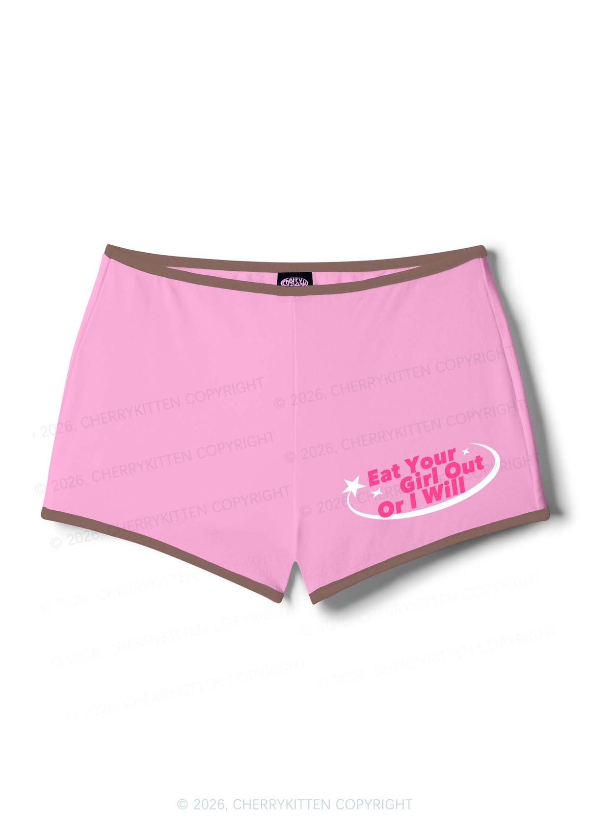 Eat Your Girl Out Pride Y2K Booty Shorts Cherrykitten