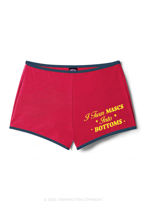 I Turn Mascs Into Bottoms Pride Y2K Booty Shorts Cherrykitten