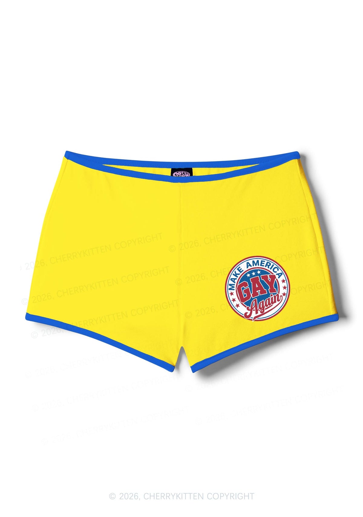 Make America Gay Again Pride Y2K Booty Shorts Cherrykitten