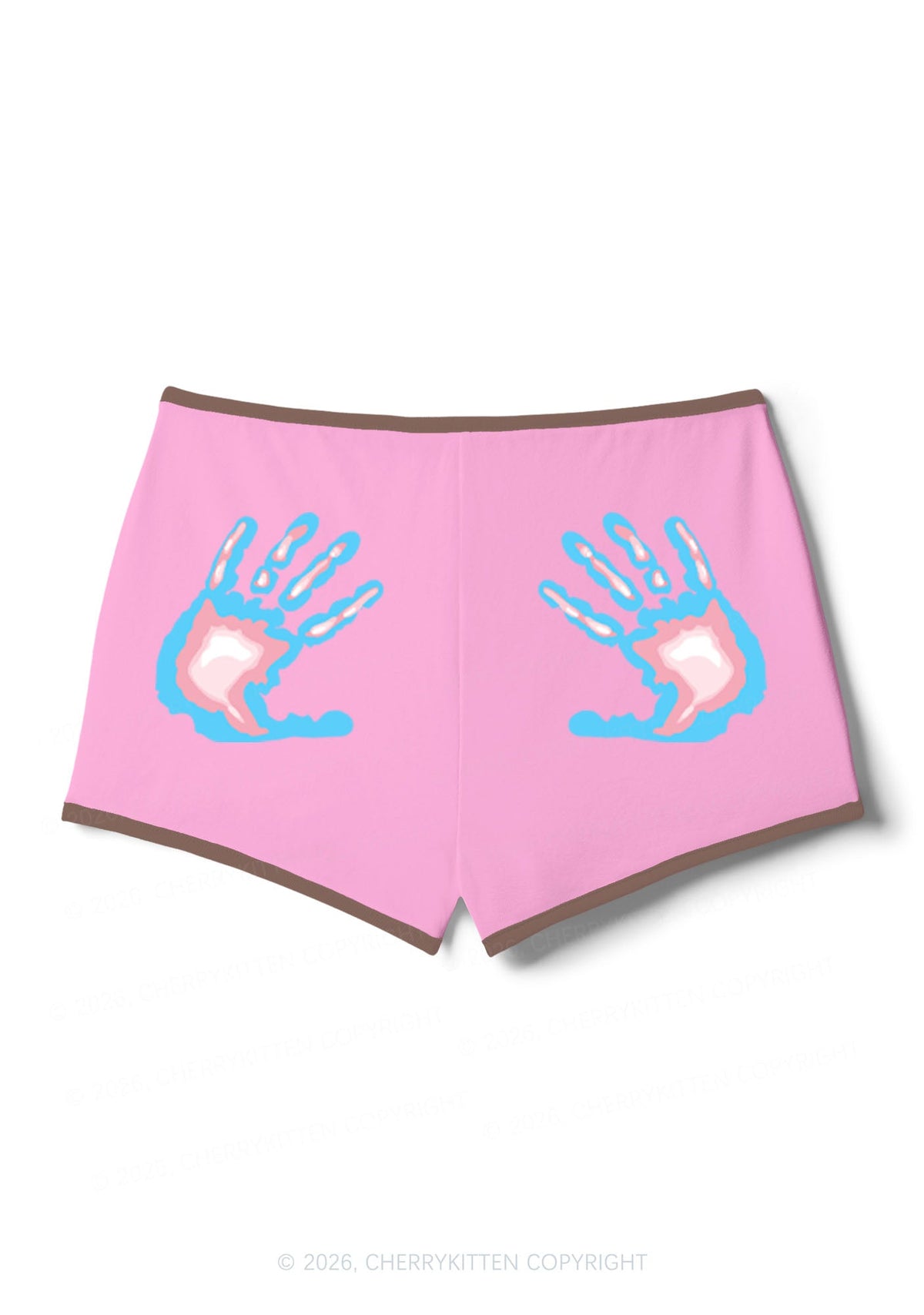 Trans Thermal Hands Pride Y2K Booty Shorts Cherrykitten