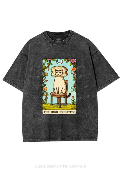 Breadhead Cat Y2K Shirts Washed Tee Cherrykitten