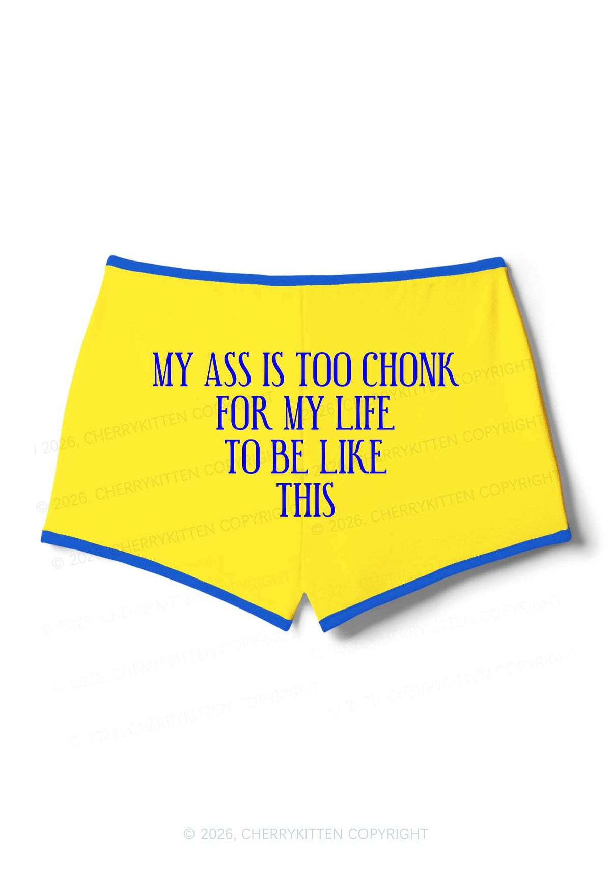 My Axx Is Too Chonk Y2K Booty Shorts Cherrykitten