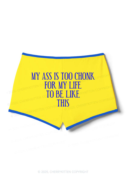 My Axx Is Too Chonk Y2K Booty Shorts Cherrykitten