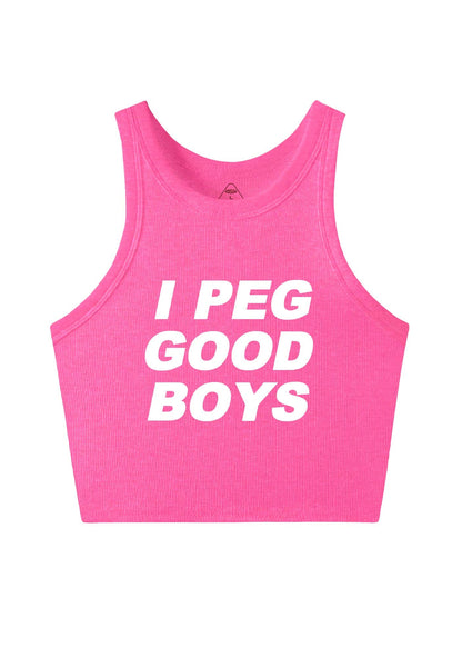 I Peg Good Boys Y2K Crop Tank Top Cherrykitten