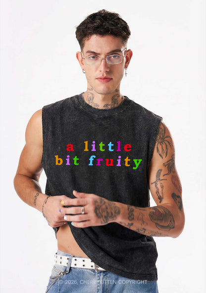 A Little Bit Fruity Y2K Washed Muscle Tank Cherrykitten