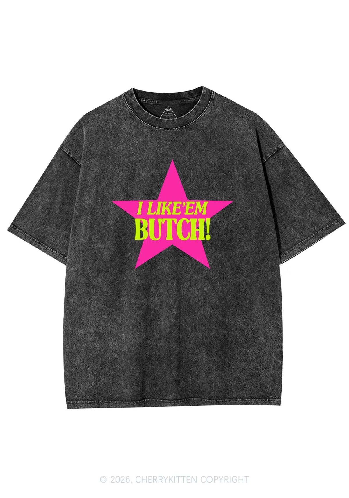 I Like Butch Pride Y2K Shirts Washed Tee Cherrykitten