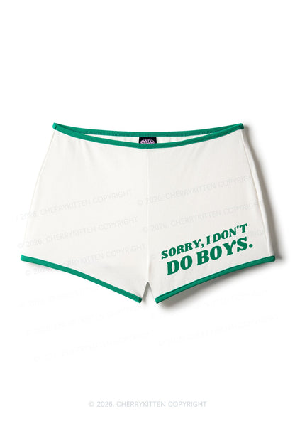 Sorry I Dont Do Boys Pride Y2K Booty Shorts Cherrykitten