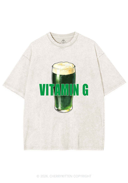Vitamin G St Patricks Y2K Shirts Washed Tee Cherrykitten