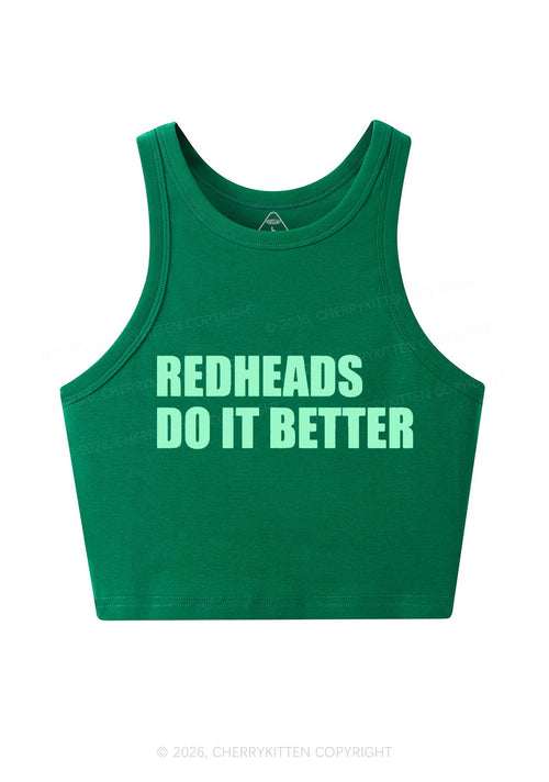 Redheads Do It Better Y2K Crop Tank Top Cherrykitten