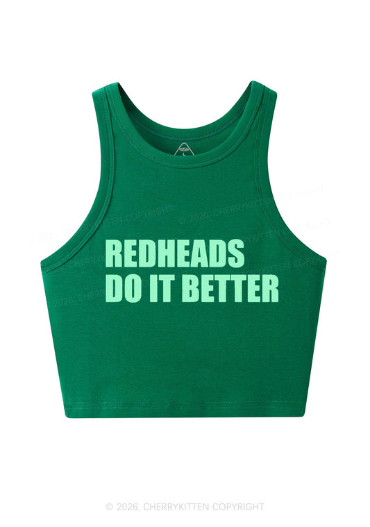Redheads Do It Better Y2K Crop Tank Top Cherrykitten