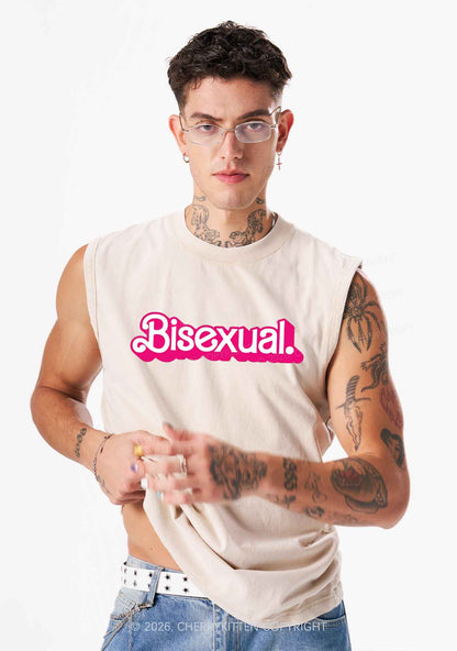 Pink Bisexual Pride Y2K Washed Muscle Tank Cherrykitten