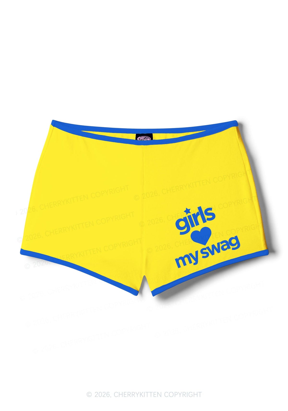 Girls Love My Swag Pride Y2K Booty Shorts Cherrykitten