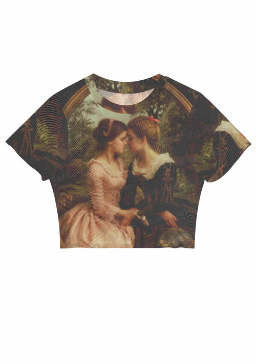 Whispers Girls Pride Y2K Mesh Crop Top Cherrykitten