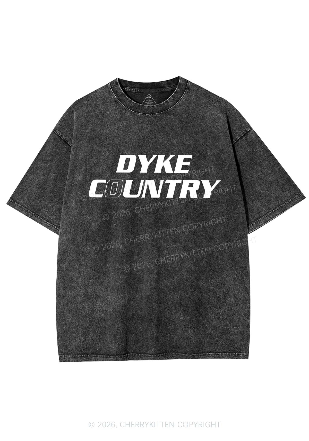 Dyke Country Pride Y2K Shirts Washed Tee Cherrykitten
