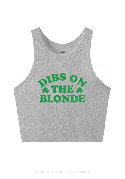 Dibs On The Blonde St Patricks Y2K Crop Tank Top Cherrykitten