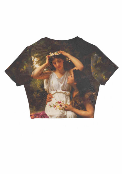 Forest Lovers Pride Y2K Mesh Crop Top Cherrykitten