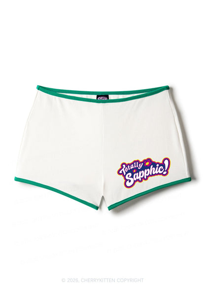 Totally Sapphic Pride Y2K Booty Shorts Cherrykitten