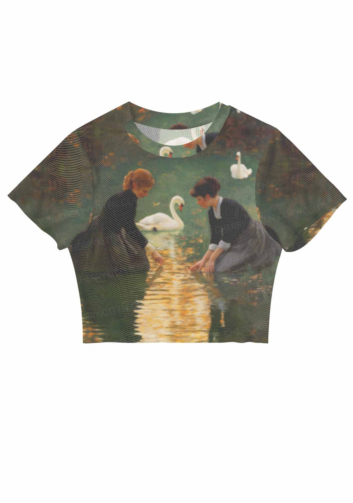 Swan Lake Girls Pride Y2K Mesh Crop Top Cherrykitten