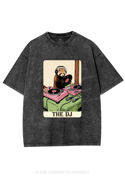 The DJ Raccoon Y2K Shirts Washed Tee Cherrykitten