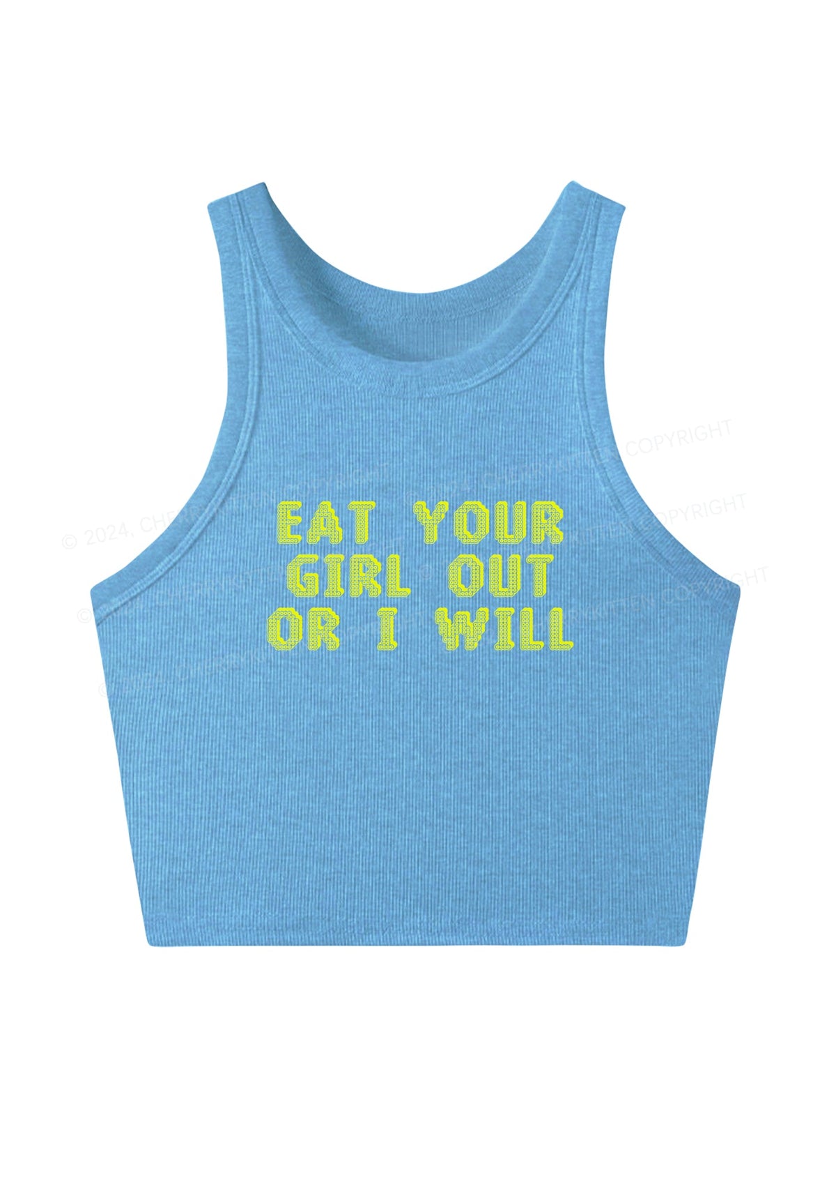 Eat Your Girl Out Y2K Crop Tank Top Cherrykitten