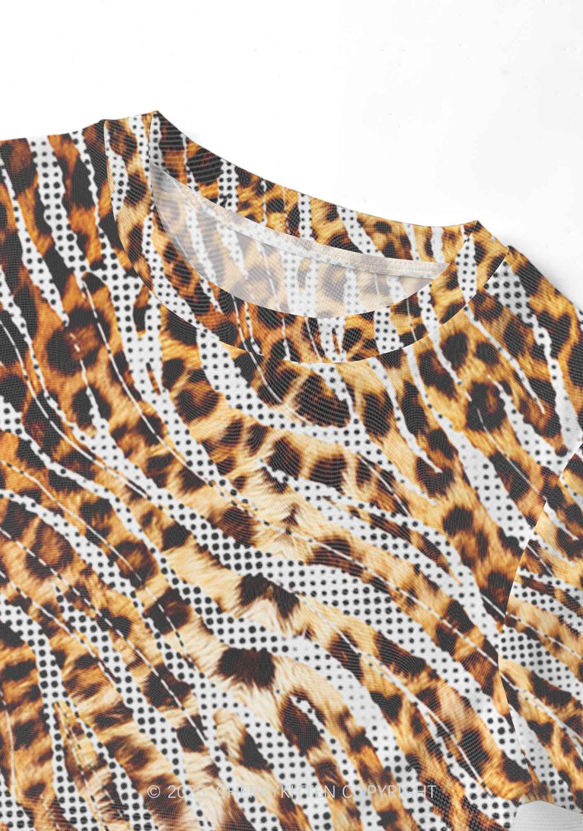 Wild Dots Y2K Mesh Crop Top Cherrykitten