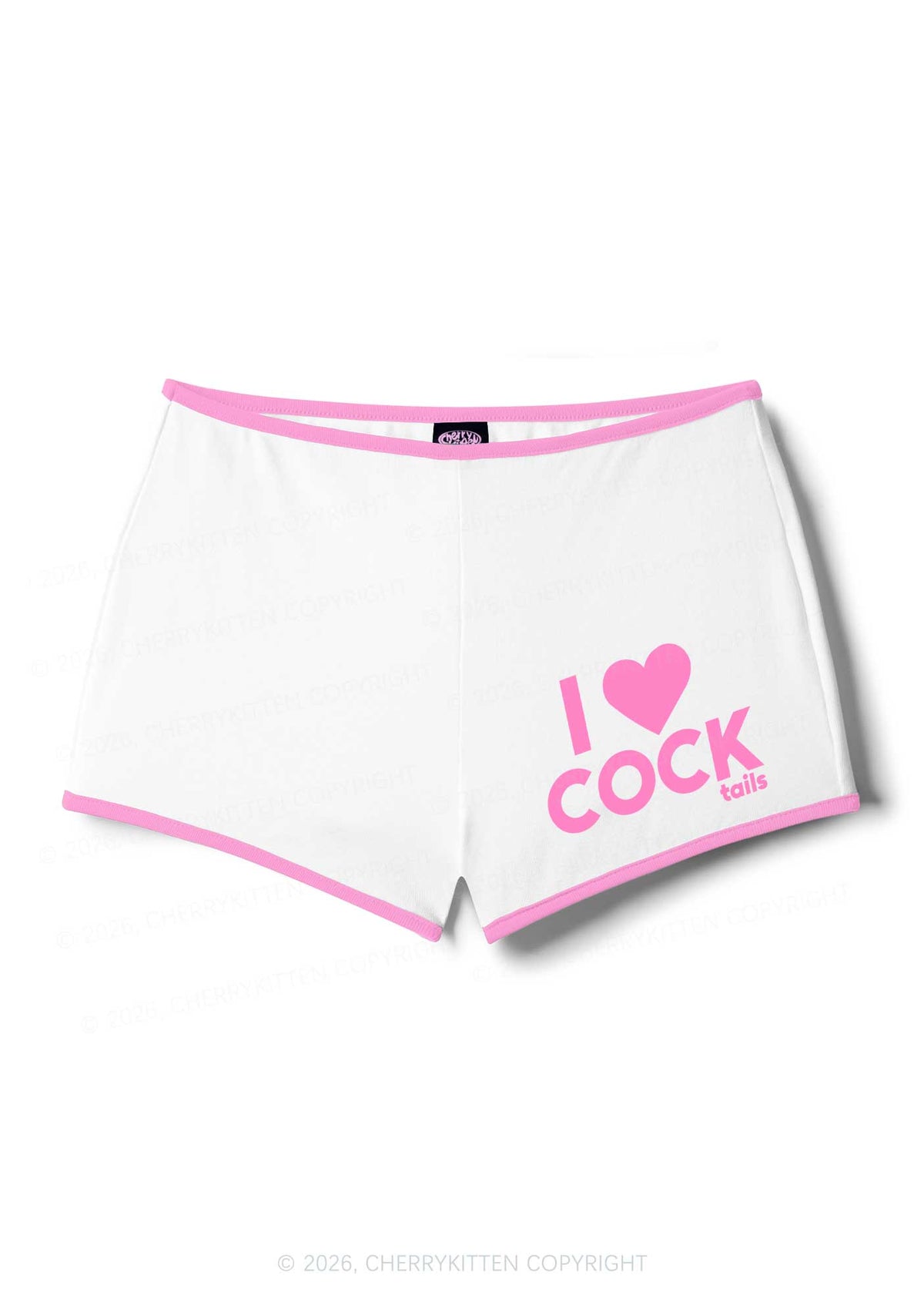 I Love Cocktails Y2K Booty Shorts Cherrykitten