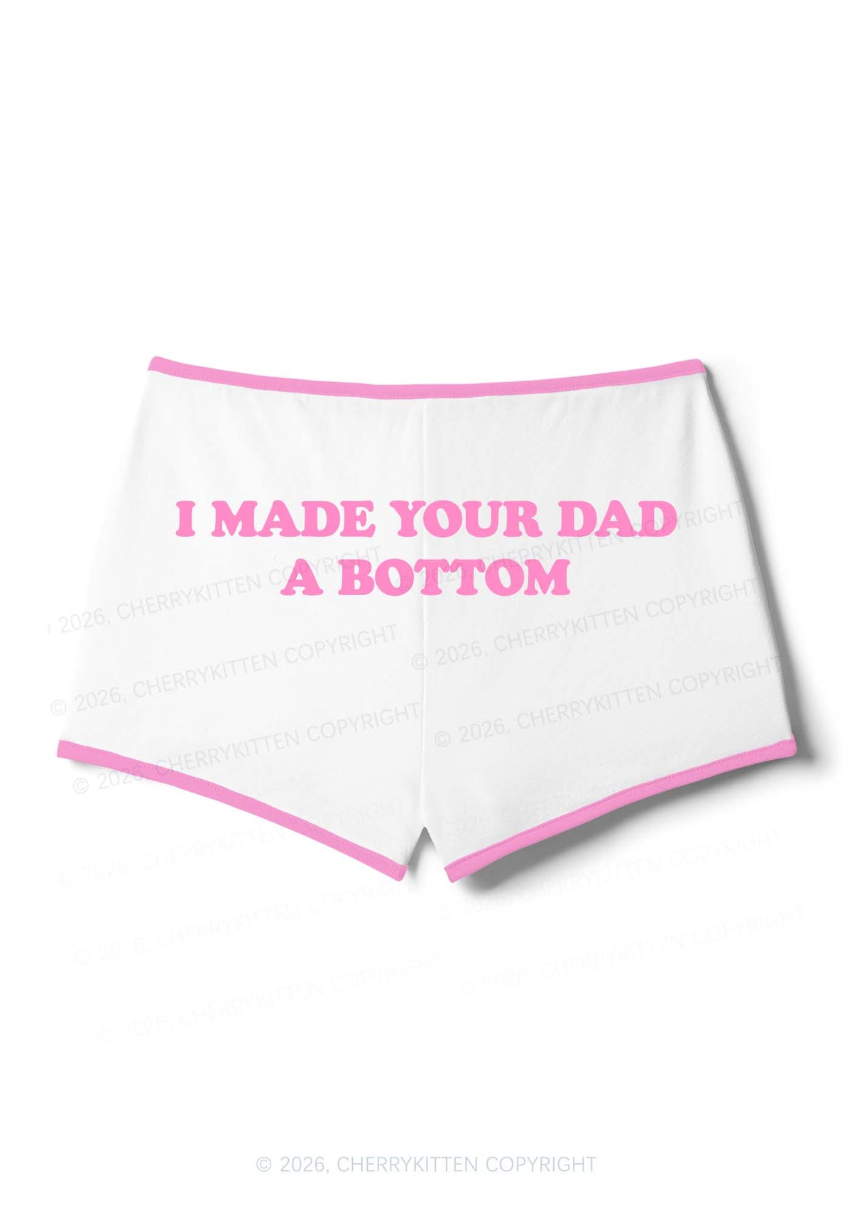 Made Your Dad Bottom Pride Y2K Booty Shorts Cherrykitten