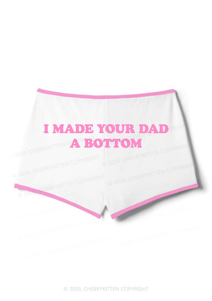 Made Your Dad Bottom Pride Y2K Booty Shorts Cherrykitten