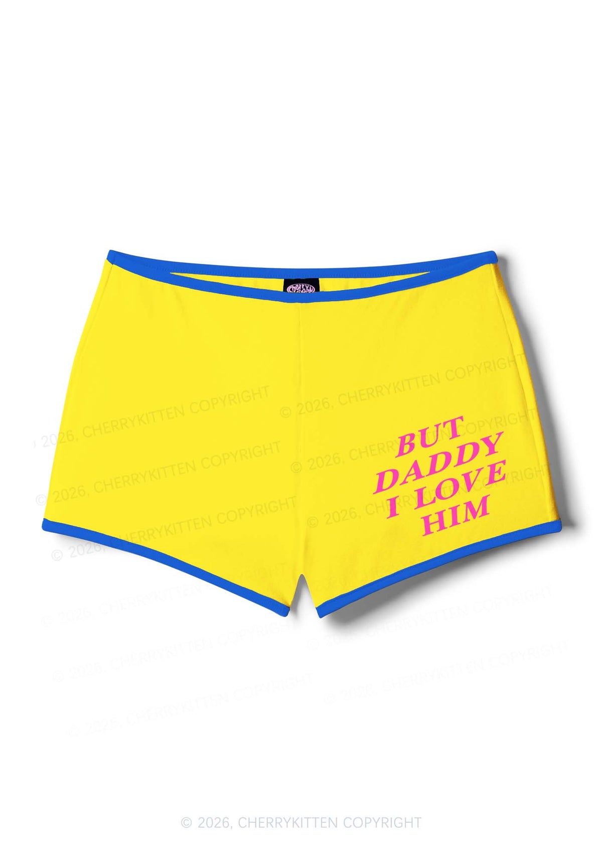But Daddy I Love Him Pride Y2K Booty Shorts Cherrykitten