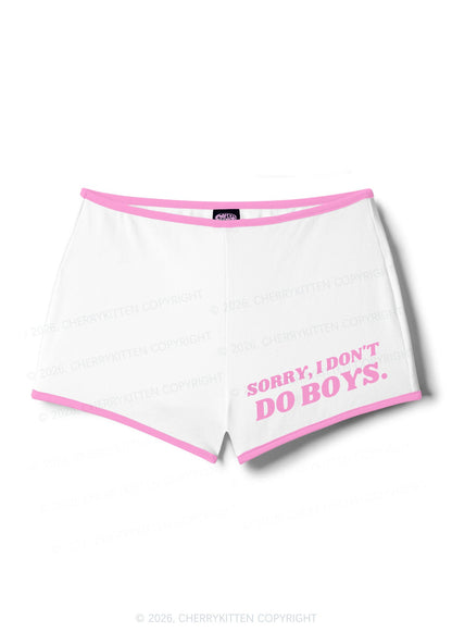 Sorry I Dont Do Boys Pride Y2K Booty Shorts Cherrykitten