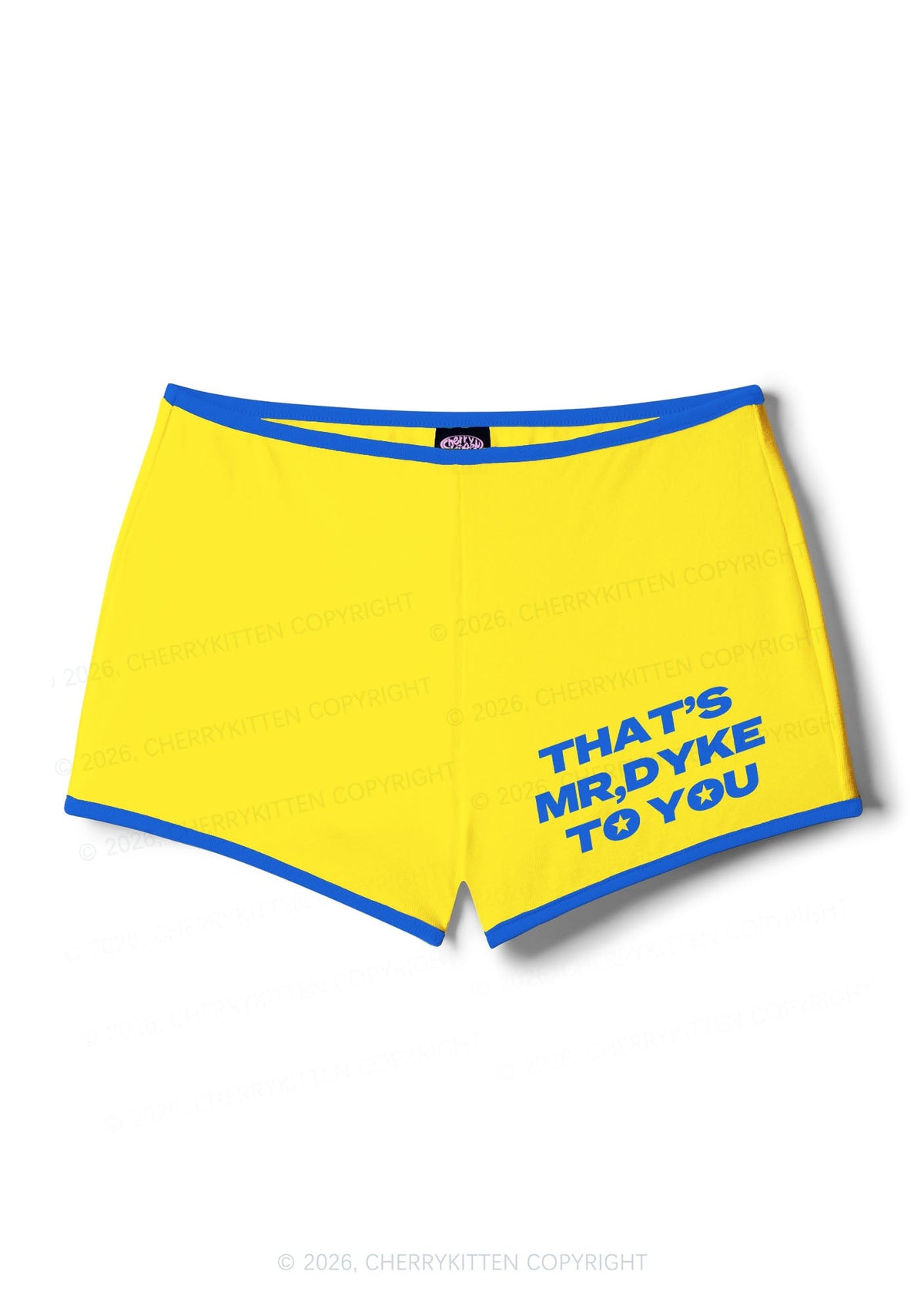 Thats Mr Dyke To You Pride Y2K Booty Shorts Cherrykitten