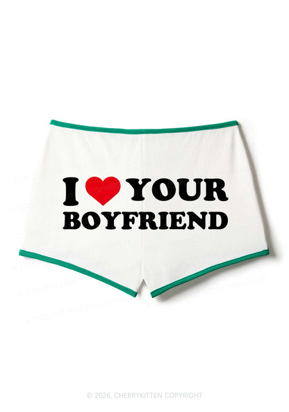 I Love Your BF Valentine's Day Y2K Booty Shorts Cherrykitten