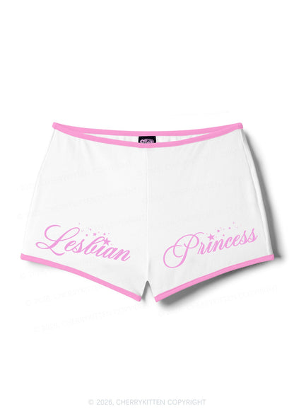Lesbian Princess Pride Y2K Booty Shorts Cherrykitten