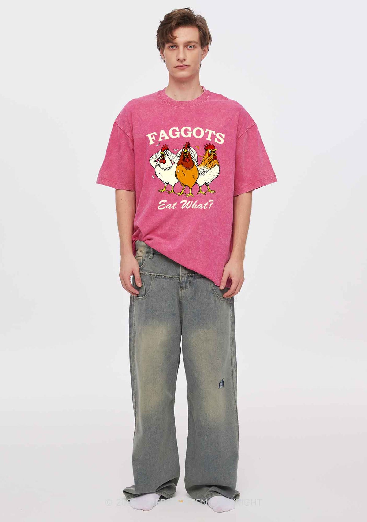 Faggots Eat What Pride Y2K Shirts Washed Tee Cherrykitten