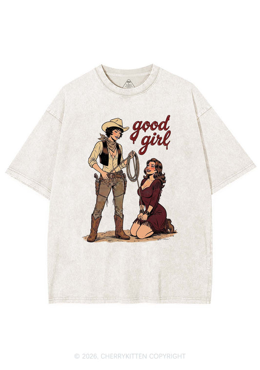 Good Girl Western Cowgirls Pride Y2K Shirts Washed Tee Cherrykitten