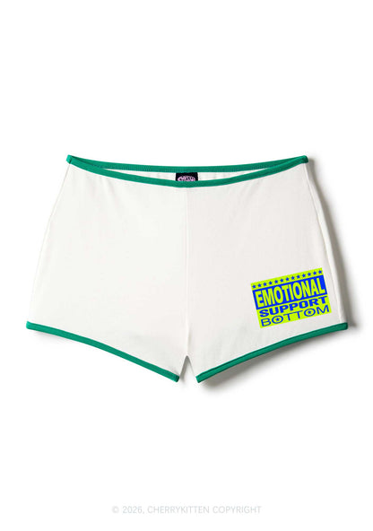 Emotional Support Bottom Pride Y2K Booty Shorts Cherrykitten