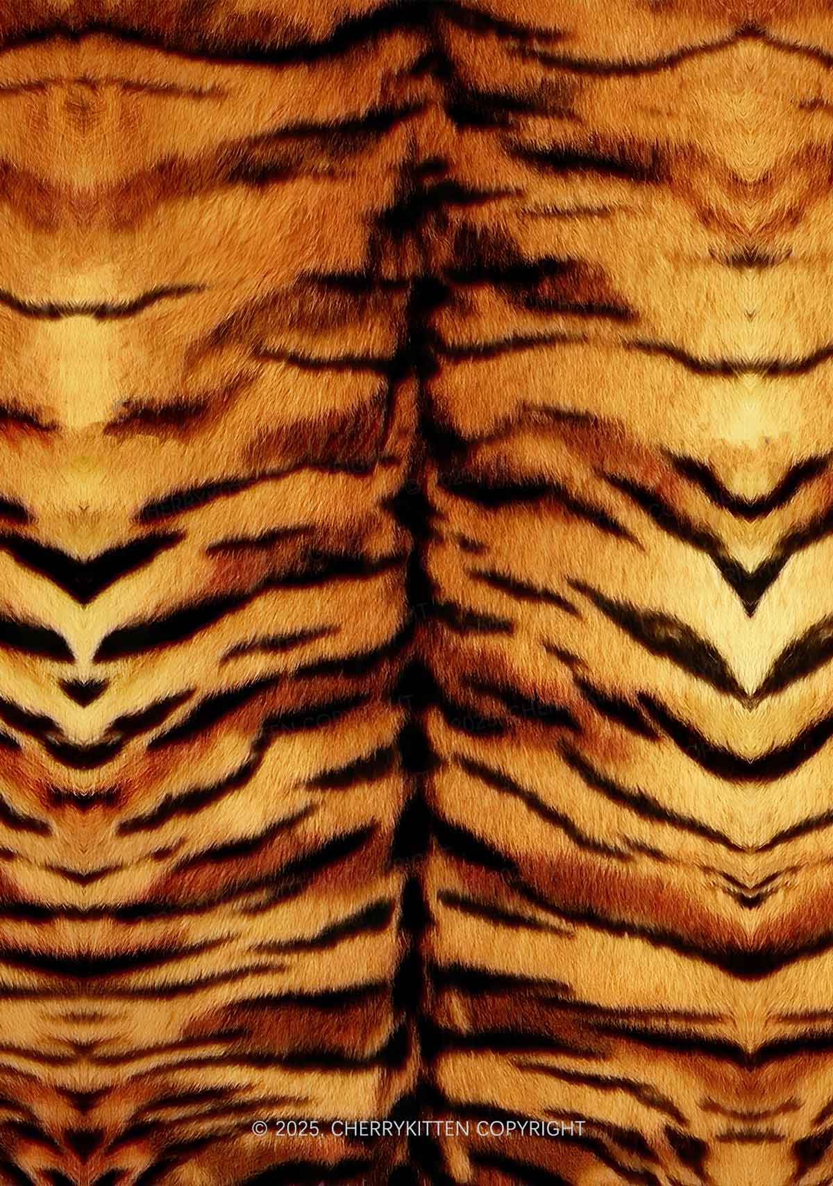 Wild Tiger Texture Y2K Mesh Crop Top Cherrykitten